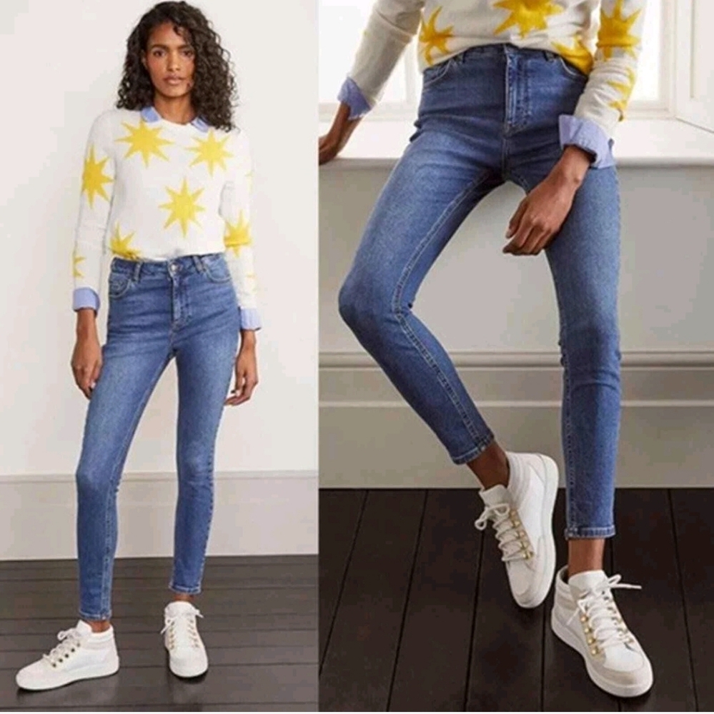 Boden Denim Super Skinny High Rise Medium Wash Sz 10Reg
